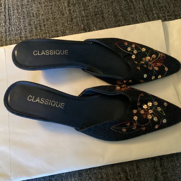 New Blue Denim slip on-7.5M - Picture 1 of 4